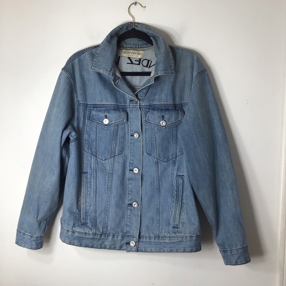 Women's Blue Jean Jacket with Pink Flamingo Design - Picture 12 of 12